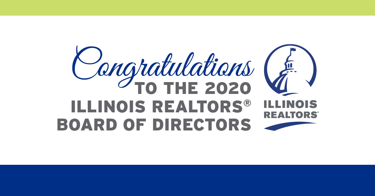 Congratulations 2020 Illinois REALTORS Board of Directors graphic