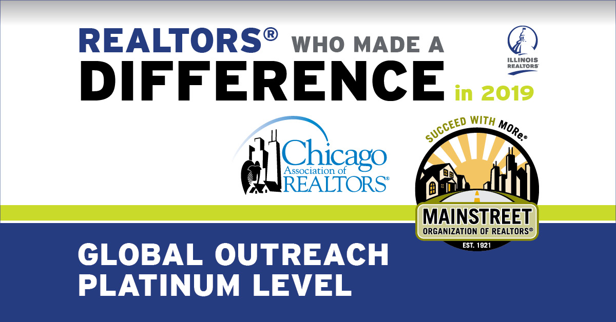 NAR Global Outreach Platinum Level – Mainstreet Organization of REALTORS® and Chicago Association of REALTORS®