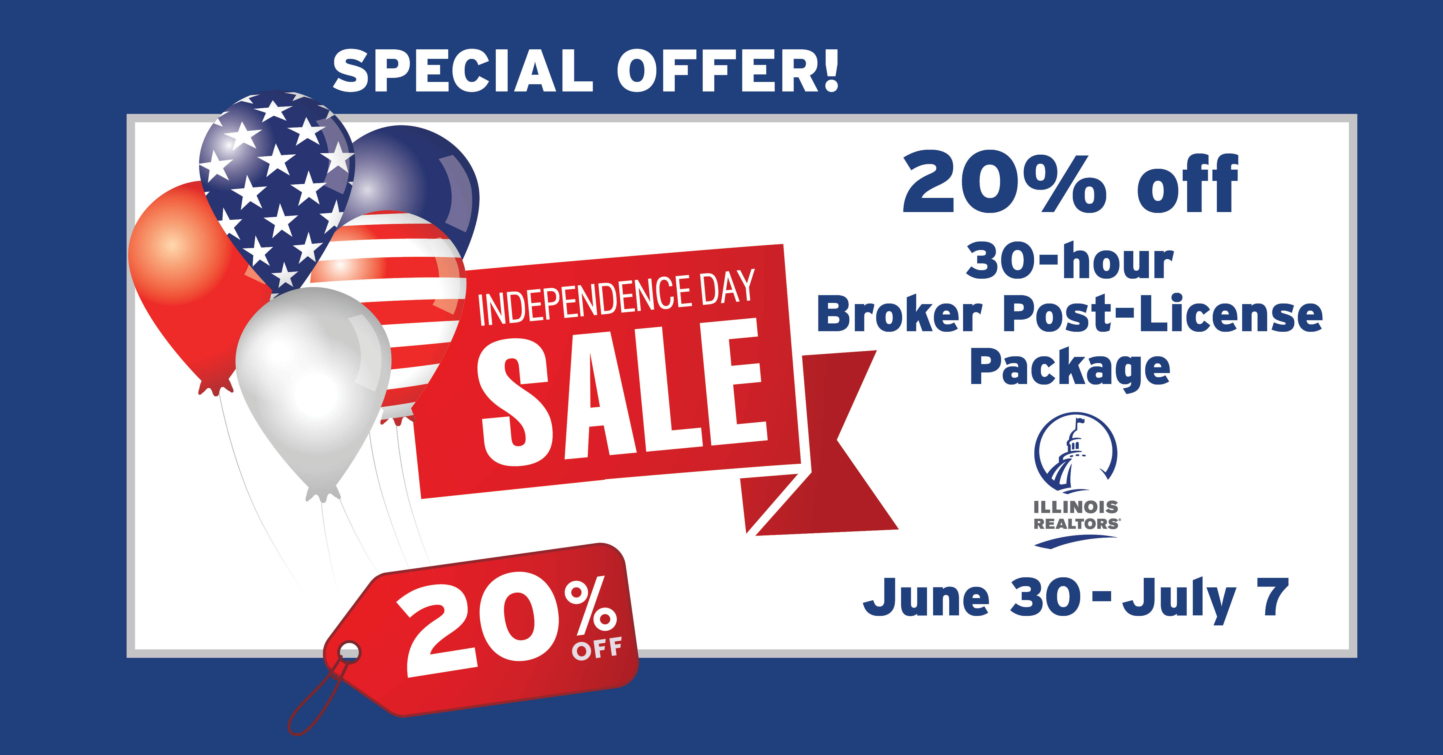 20% off 30-hour Broker Post-License Package