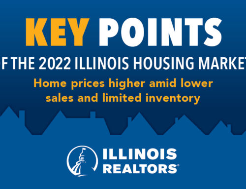 Downloadable Illinois housing infographic compares data from previous five years