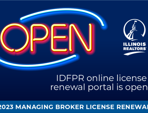 Now open: IDFPR managing broker license renewal portal